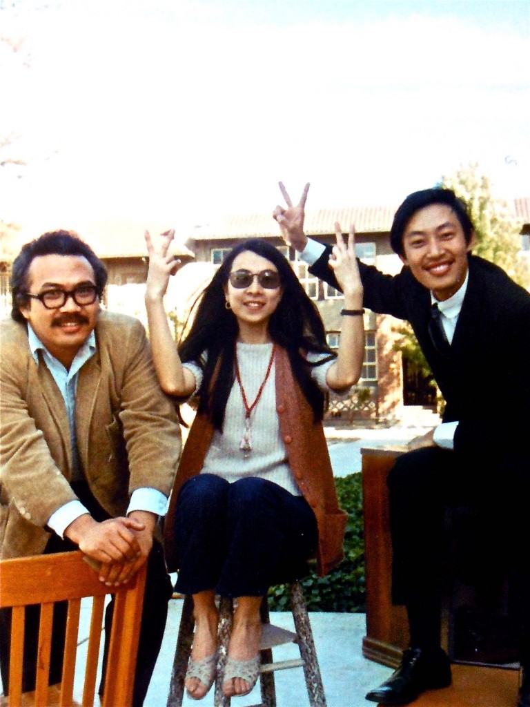 「日出」三人編導小組，左起，戈武、李渝、傅運籌。